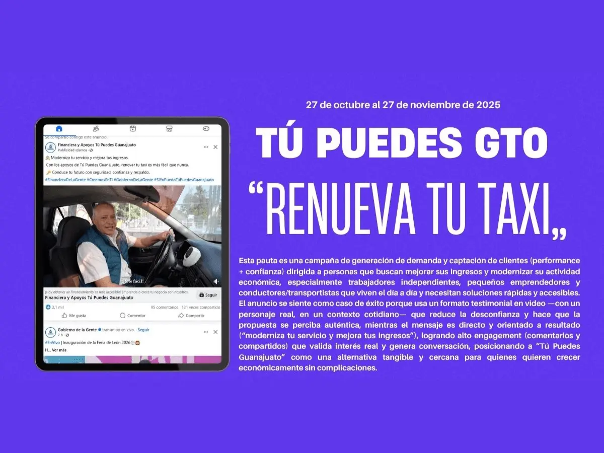 Caso de éxito Tú Puedes Guanajuato — Renueva tu Taxi