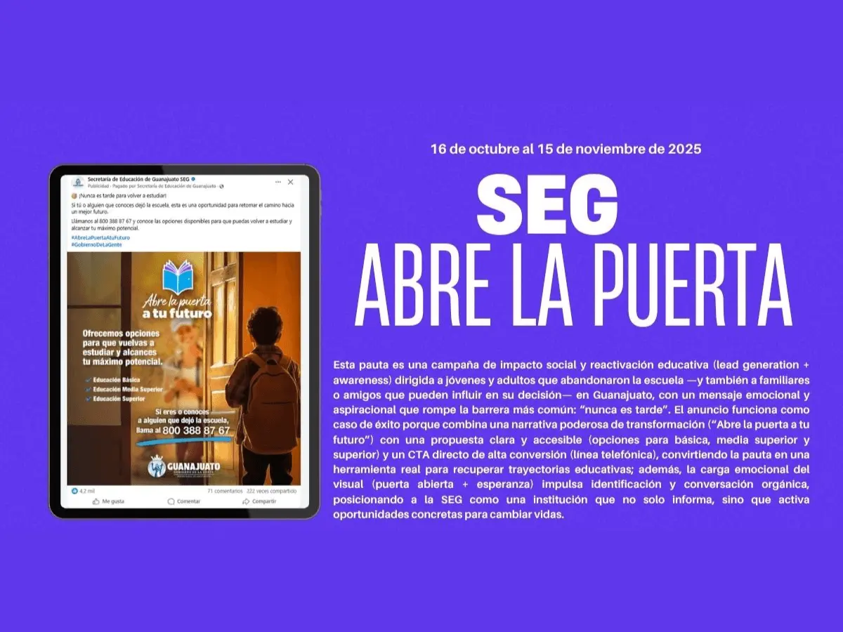 Caso de éxito Sría. de Educación de Guanajuato — Abre la Puerta a tu Futuro