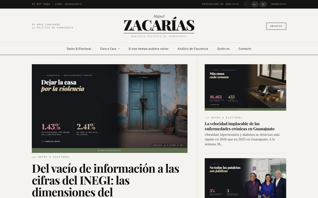 Sitio miguelzacarias.mx en computadora